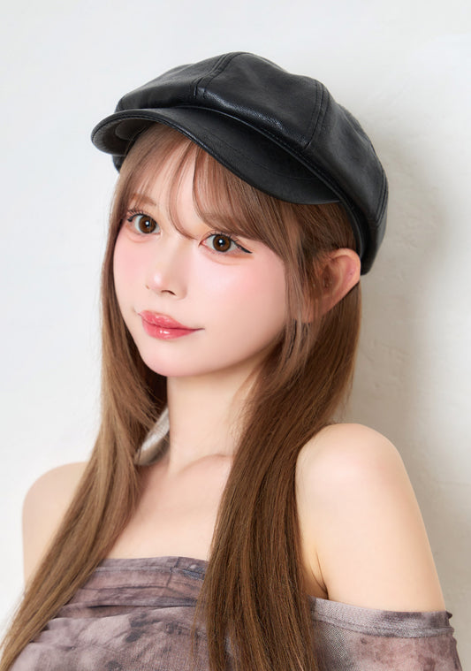 フェイクレザーキャスケット