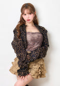 レオパード柄ショートブルゾン