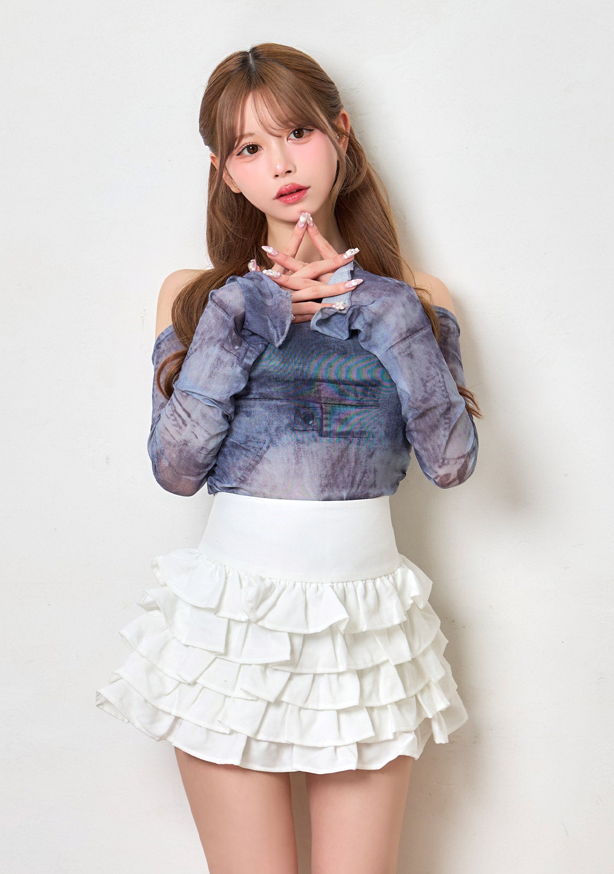 ボリュームフリルミニスカート