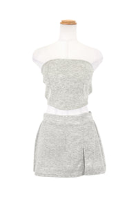 ベアトップ×スリットミニスカートセットアップ