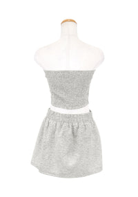 ベアトップ×スリットミニスカートセットアップ